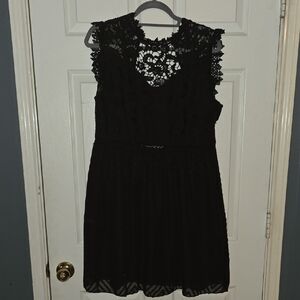 SHEIN Black Lace Mini Dress